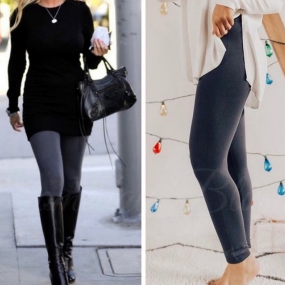 NWT Charcoal Gray Leggings - One Size - Picture 2 of 3